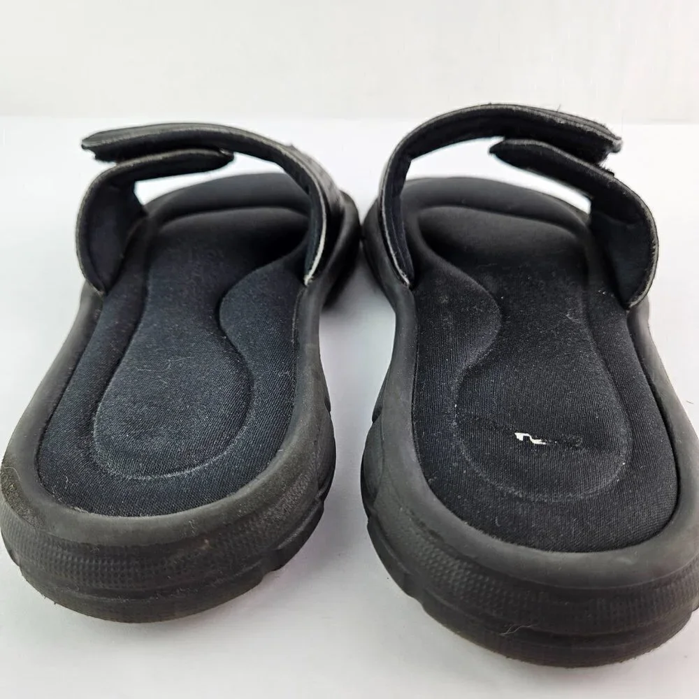 Under Armour Black Adjustable Padded Logo Slide Sandal 3Y